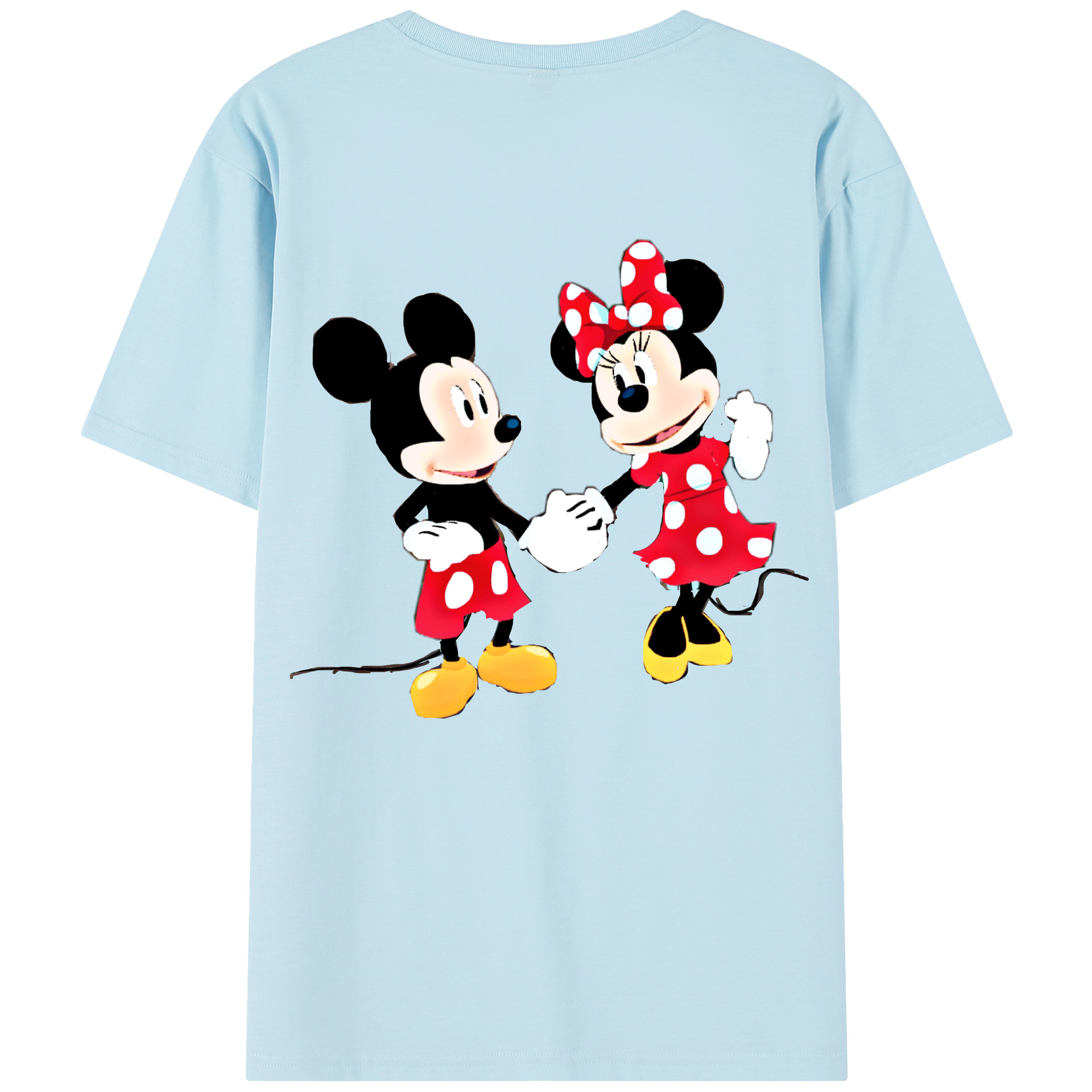 （画像用） ミッキーマウス Mickey Mouse 綿100％半袖Tシャツ（背面プリント）